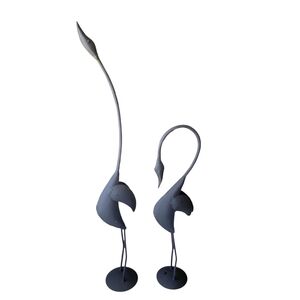 Black metal crane/heron decor inside or outside ...28 in and 19.5 inches